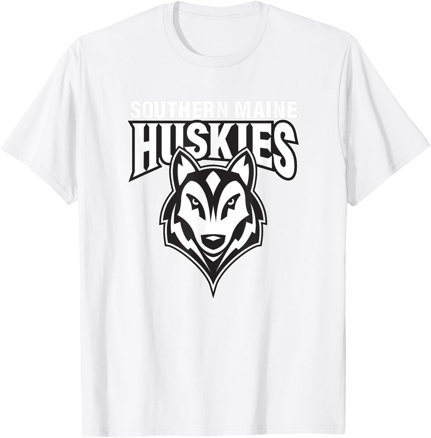 University of Southern Maine USM Huskies Head Logo T-Shirt - T-Shirt | White