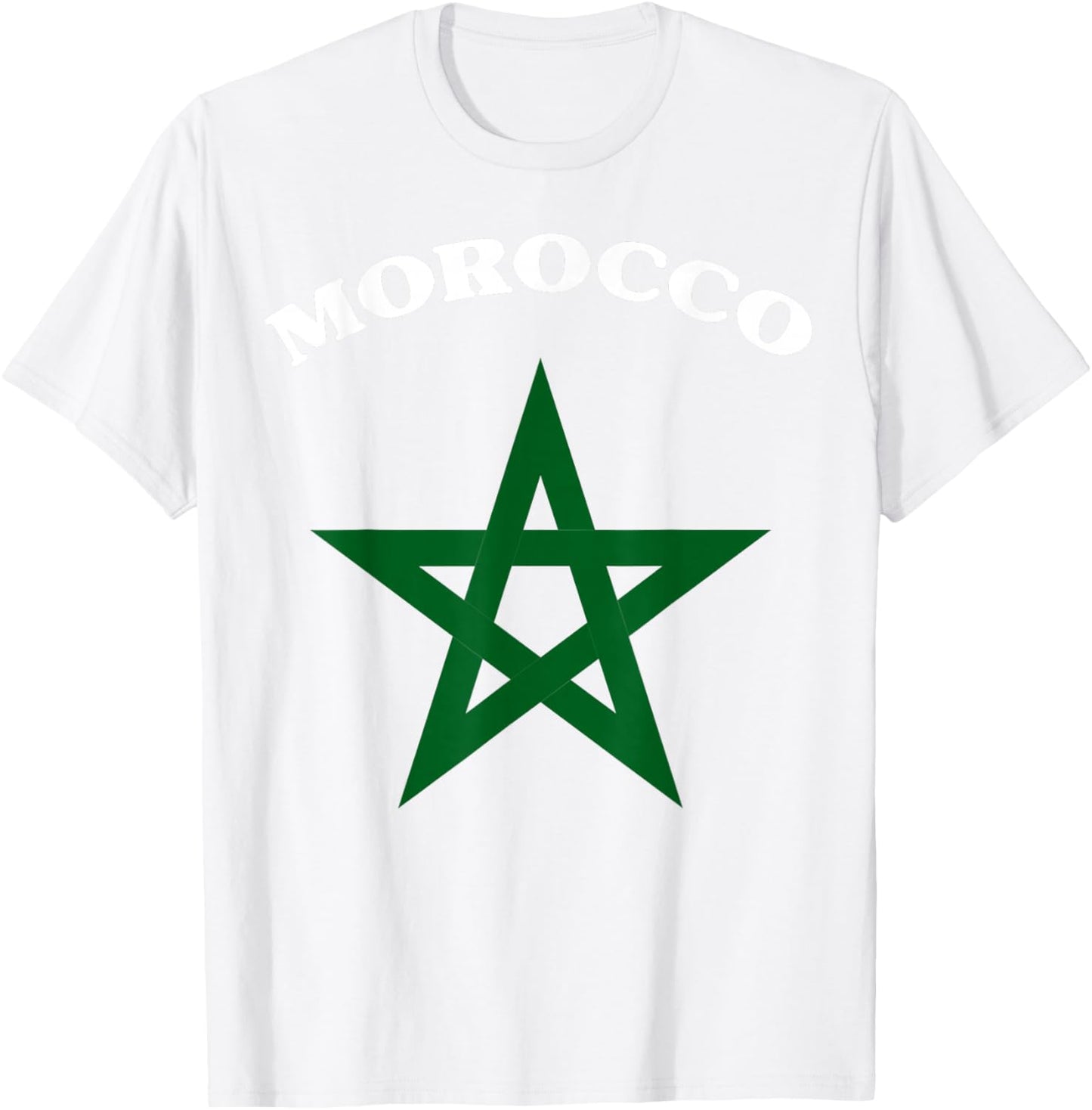 Morocco soccer lover gift Maroc Flag Morocco Moroccan Flag T-Shirt - T-Shirt | White