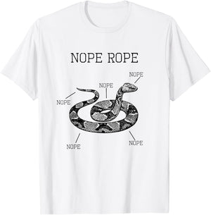 Nope Rope Snake Funny Animal Anatomy Cute Snek Meme Shirt T-Shirt - T-Shirt | White