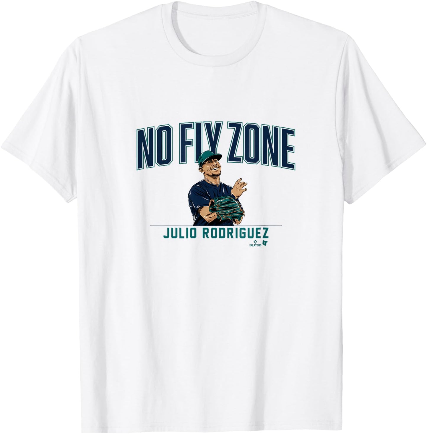 Julio Rodriguez - No Fly Zone - Seattle Baseball T-Shirt - T-Shirt | White