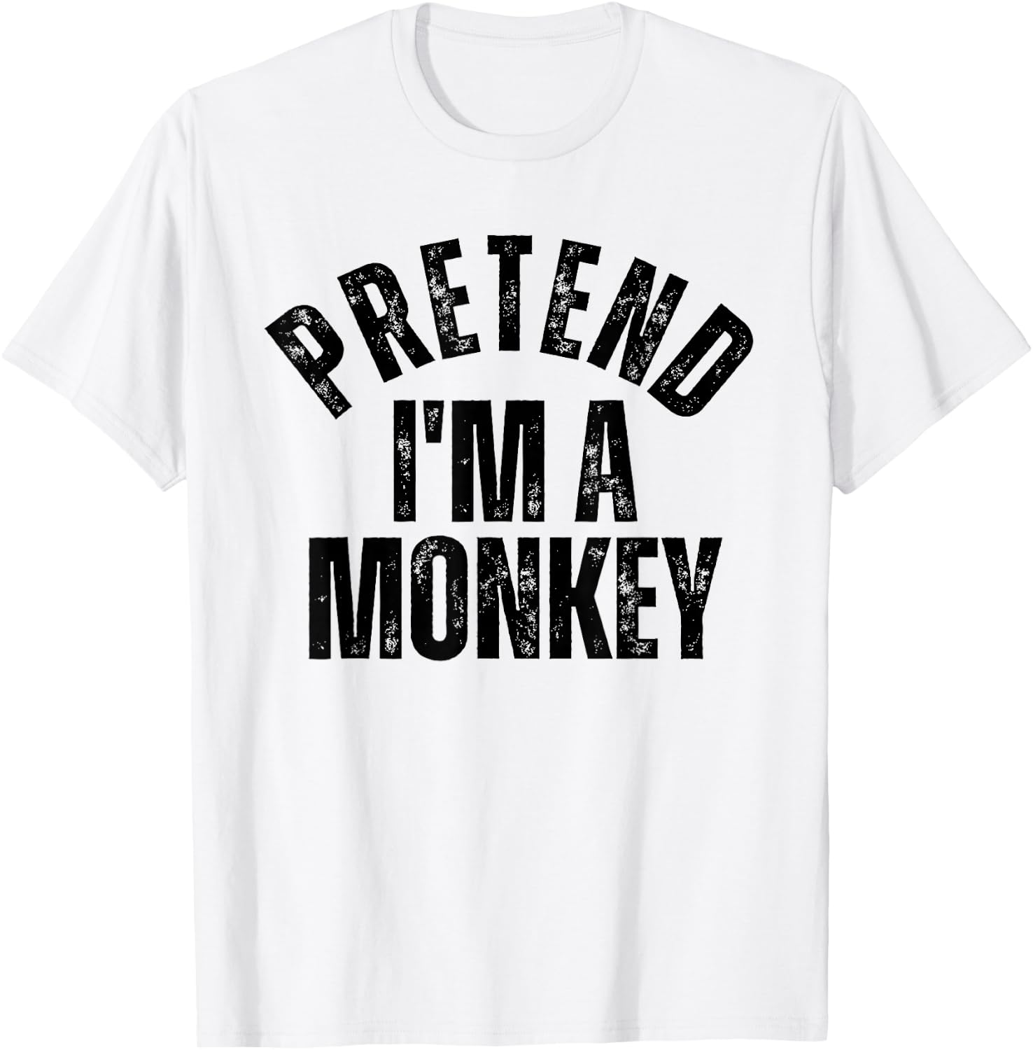 Pretend I'm a Monkey Funny Matching Couples Halloween T-Shirt - T-Shirt | White