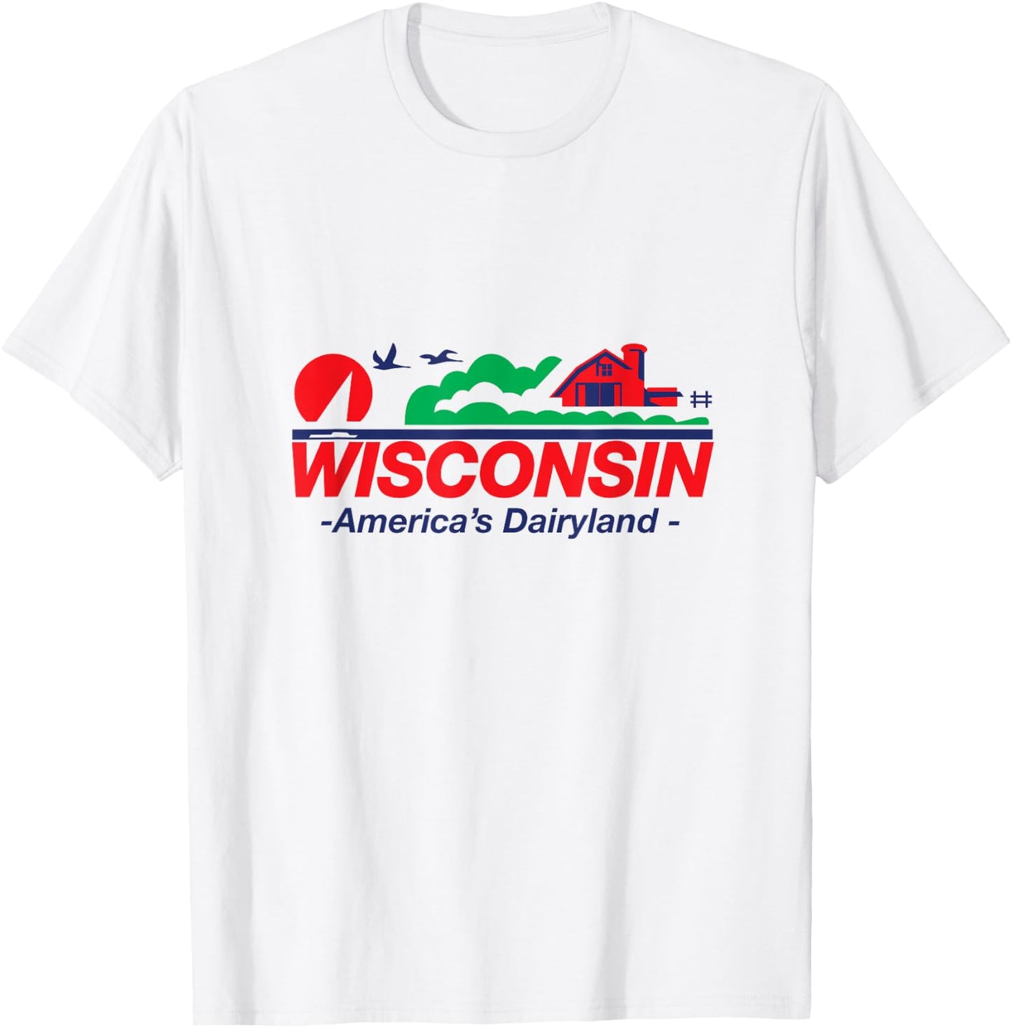 Wisconsin License Plate America's Dairyland T-Shirt - T-Shirt | White