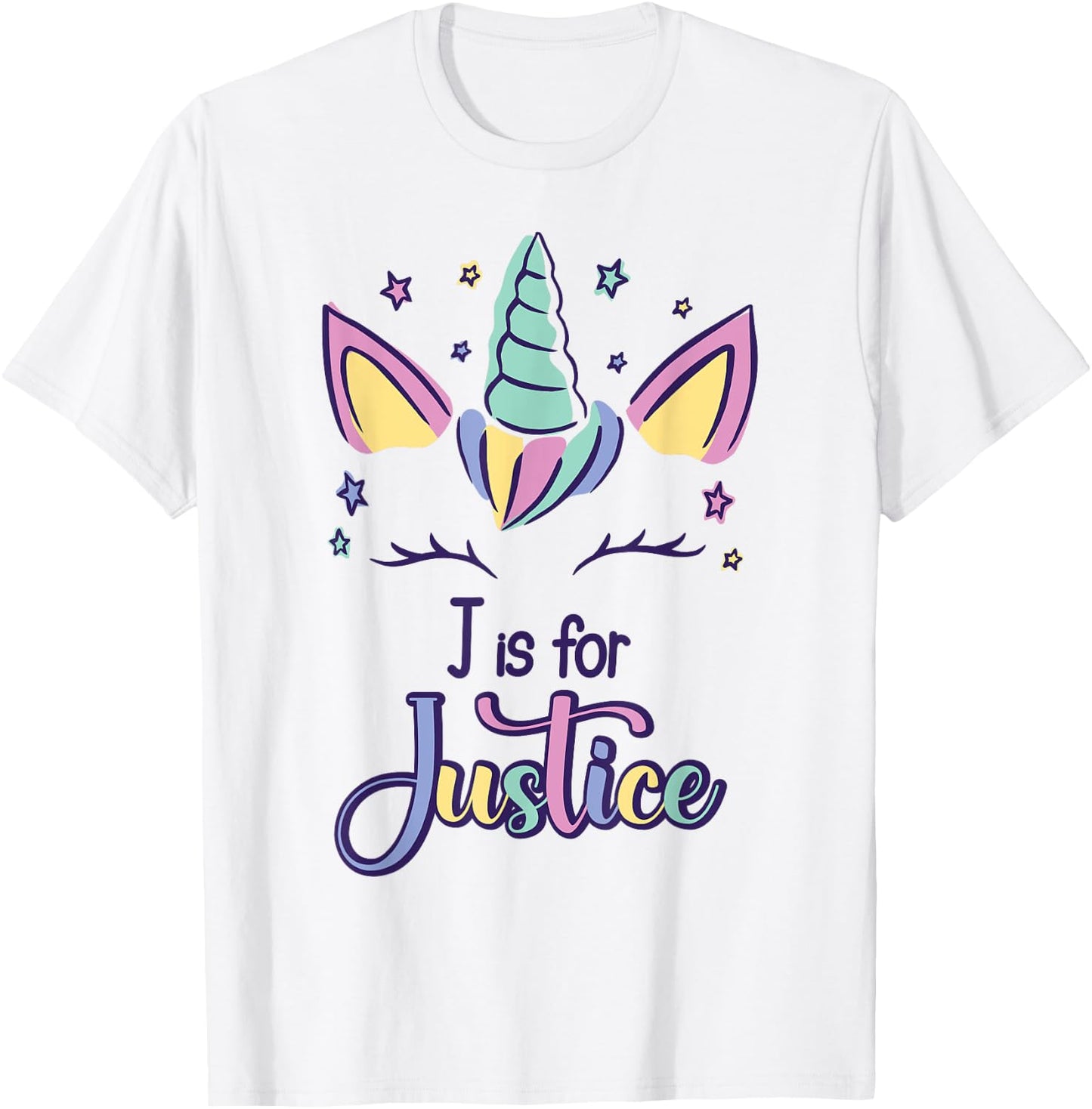 First Name Justice Personalized J Is For Justice T-Shirt - T-Shirt | White