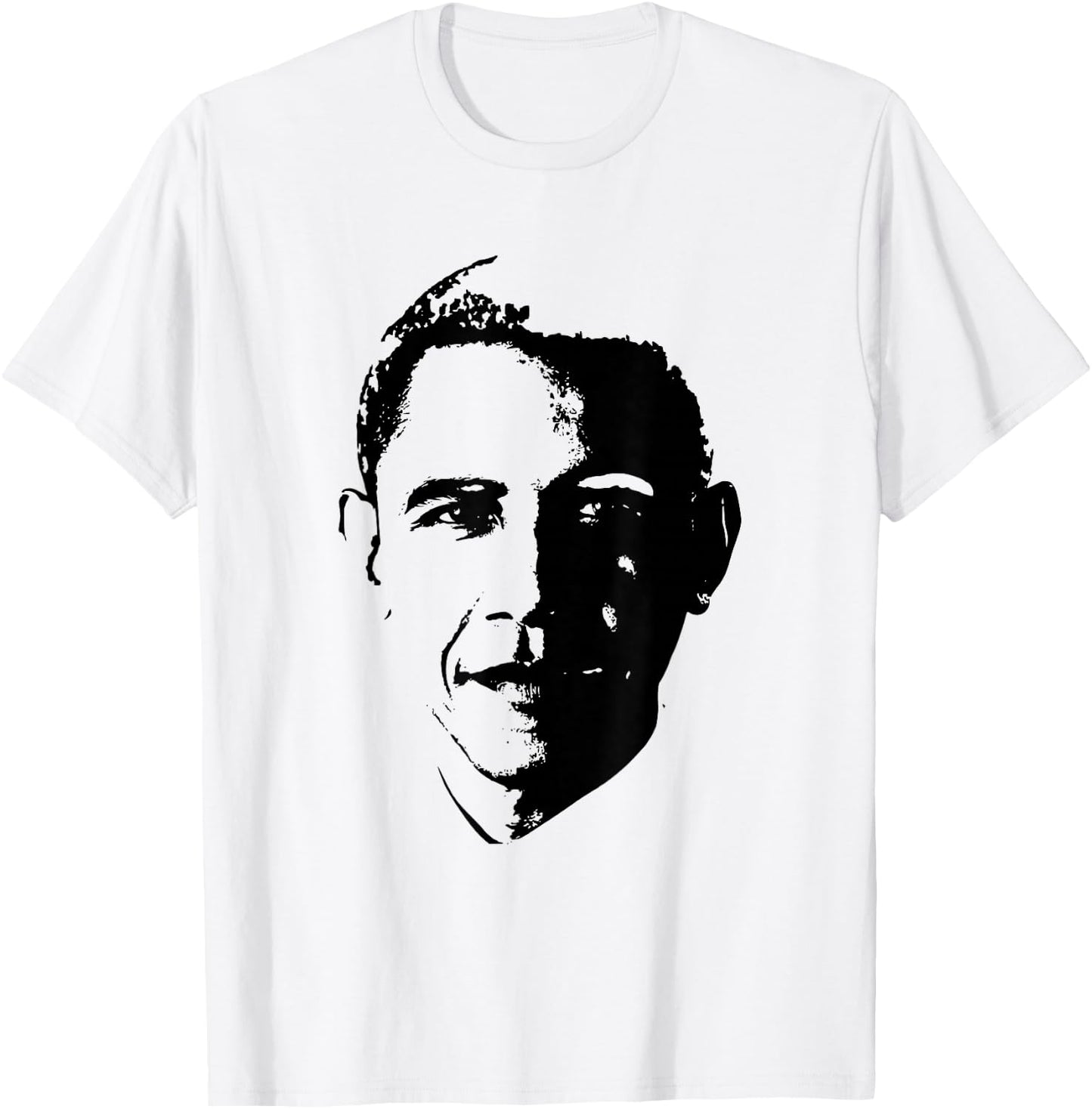 Barack Obama Face 44th President POTUS Patriotic Democrat T-Shirt - T-Shirt | White