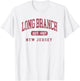 Long Branch New Jersey Vintage Established Beach Souvenir T-Shirt - T-Shirt | White