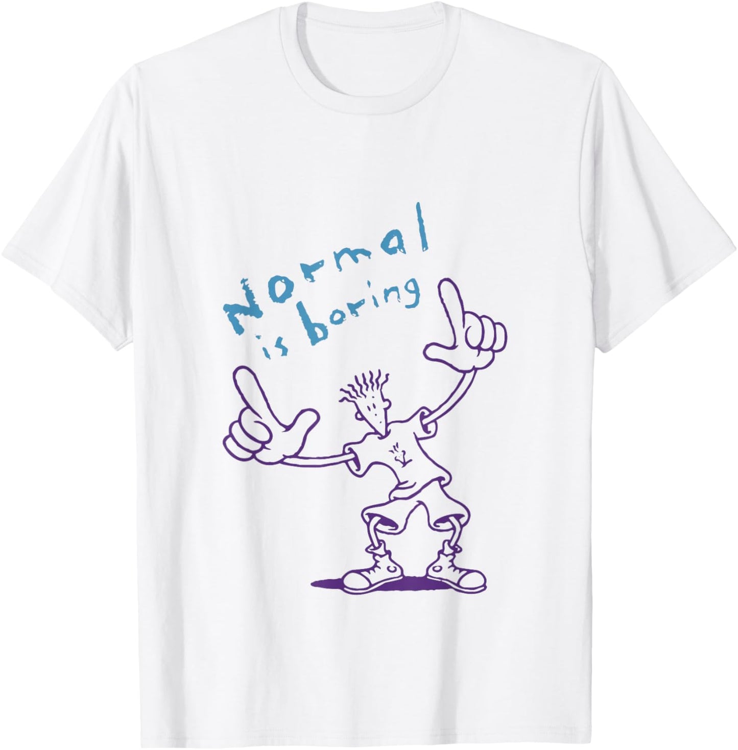 Fido Dido Points Normal Is Boring T-Shirt - T-Shirt | White