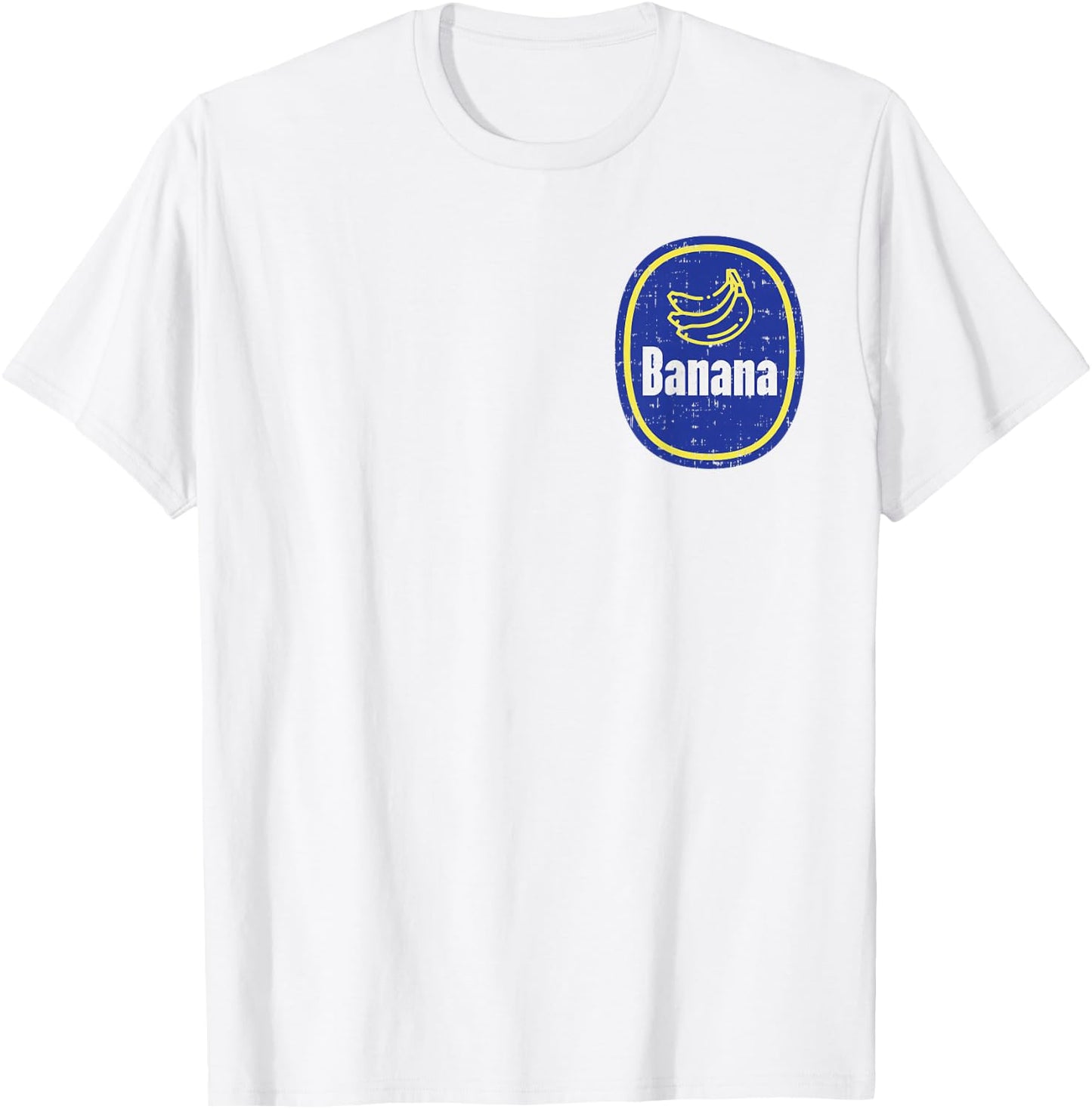 Banana Pocket Sticker Funny Fruit DIY Easy Halloween Costume T-Shirt - T-Shirt | White
