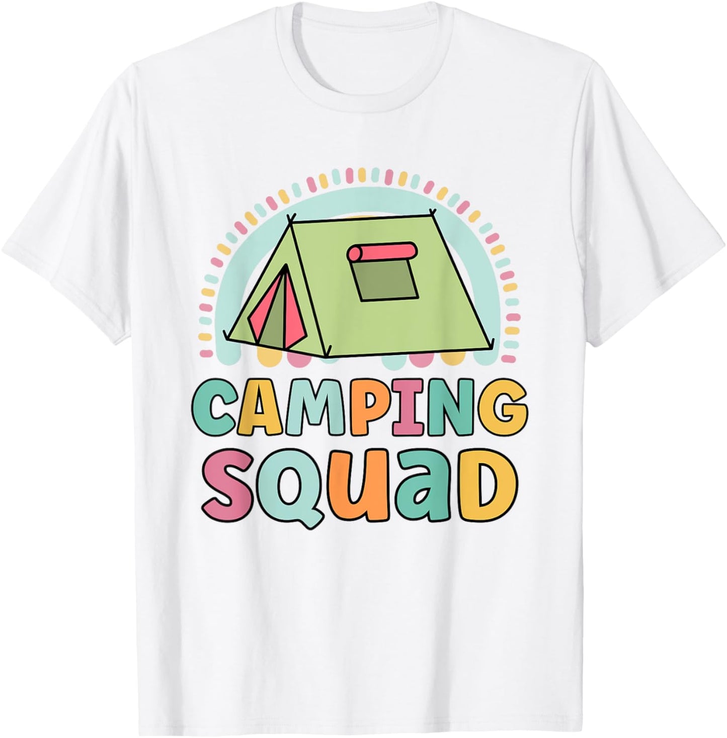 Camping Squad Funny Matching Girls Camping Trip Vacations T-Shirt - T-Shirt | White