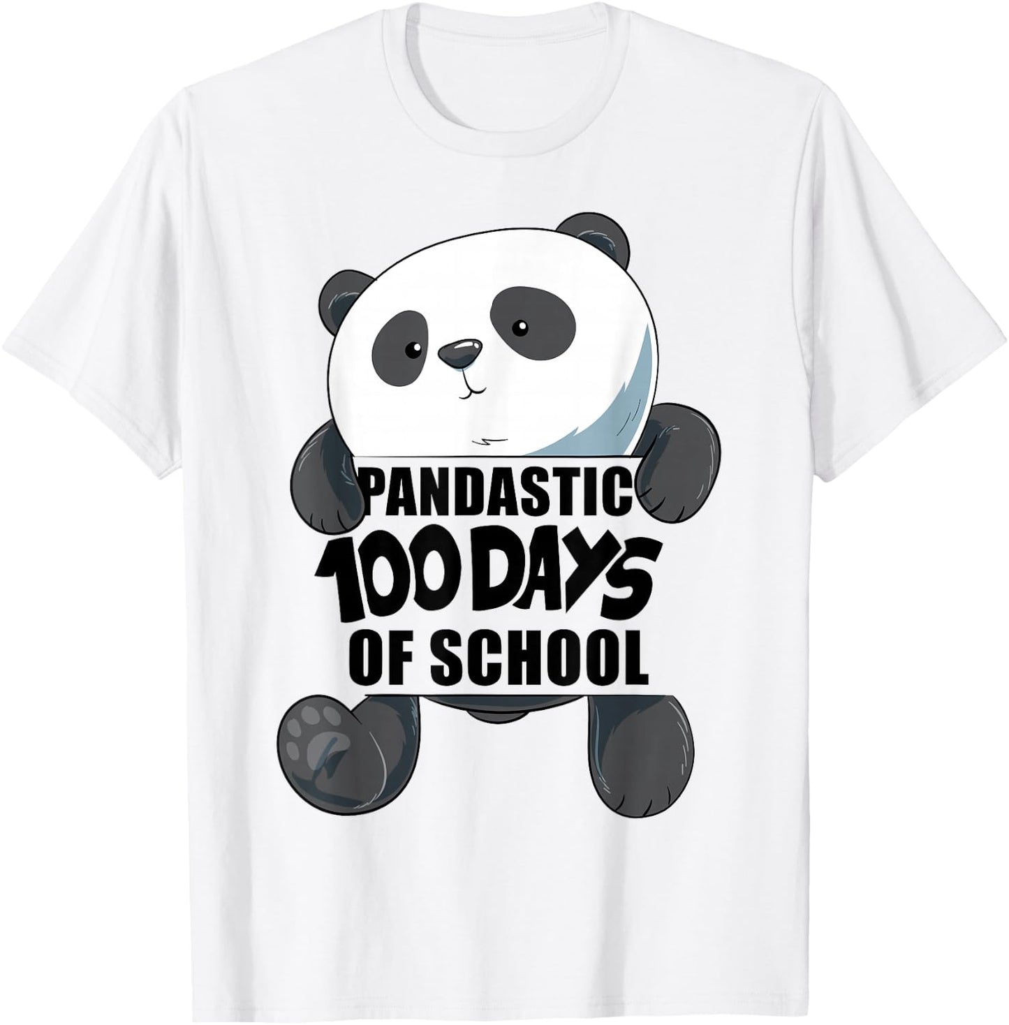Cute panda 100 days at school T-Shirt - T-Shirt | White