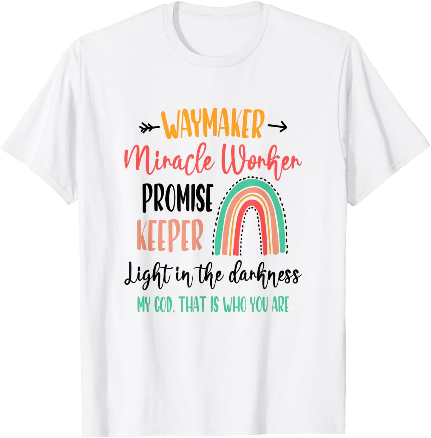 Waymaker Promise Keeper Miracle Worker Christian Kids T-Shirt - T-Shirt | White