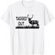 Tagged Out Vintage Graphic Hunter Hunt Elk Deer Antler Rack T-Shirt - T-Shirt | White