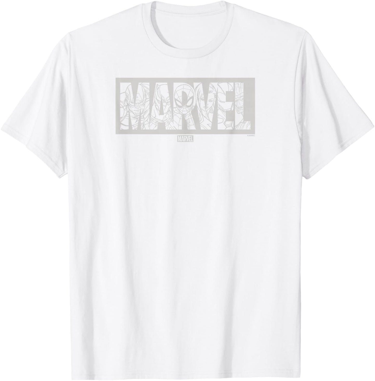Marvel - Light Monochrome Logo T-Shirt - T-Shirt | White