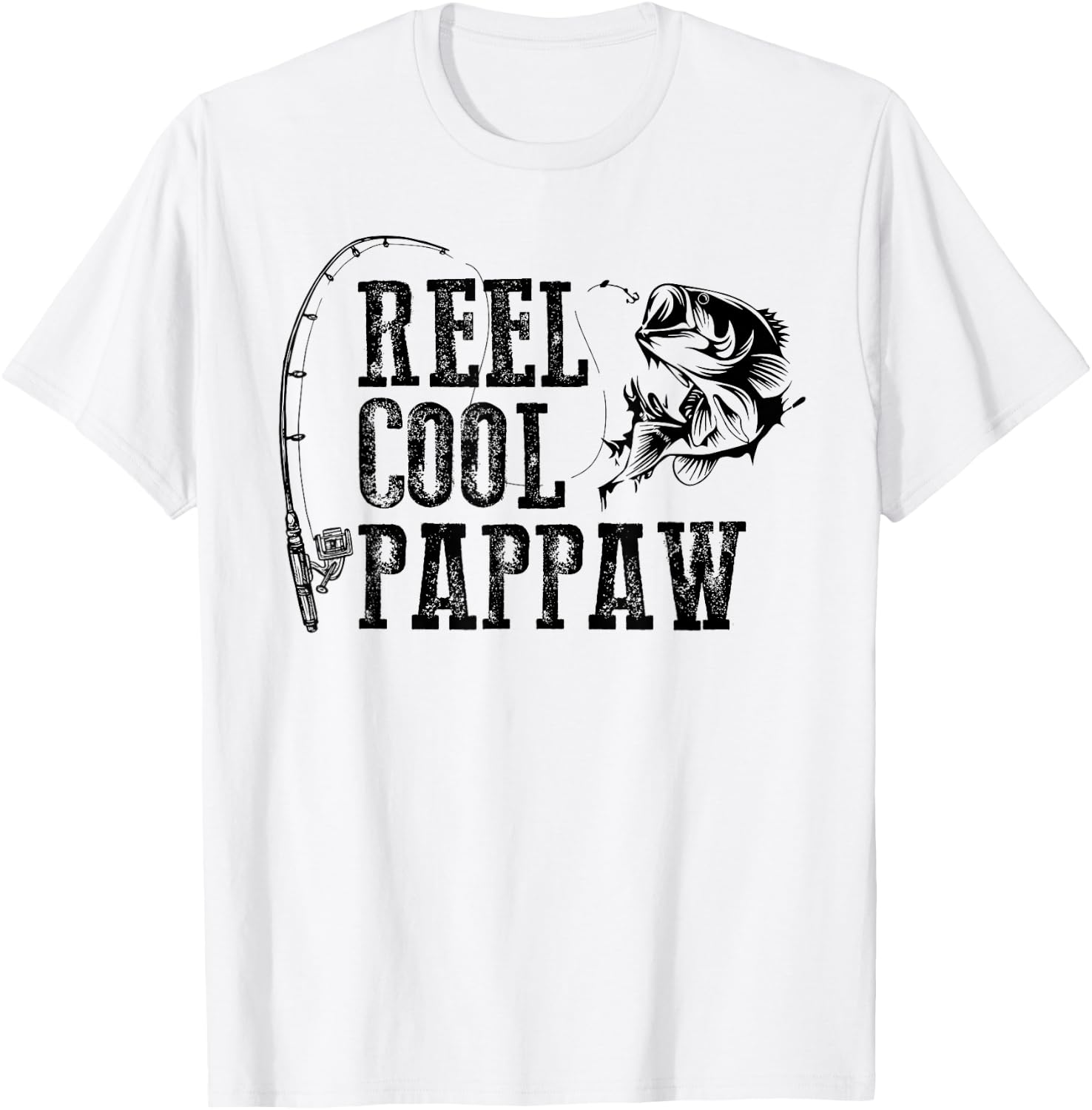 Pappaw Fishing: Reel Cool Pappaw Funny Gift T-Shirt - T-Shirt | White