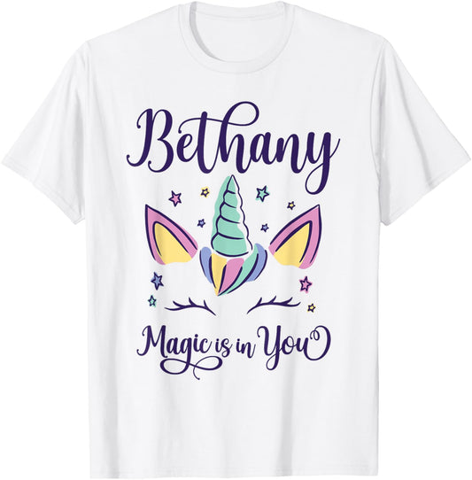 First Name Bethany Personalized I Love Bethany T-Shirt - T-Shirt | White