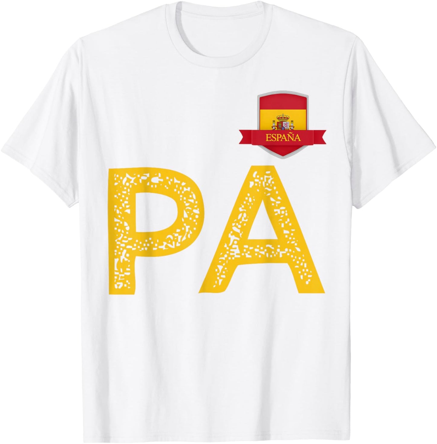 Spain España Human-Flag Letter P and A Spain España T-Shirt - T-Shirt | White