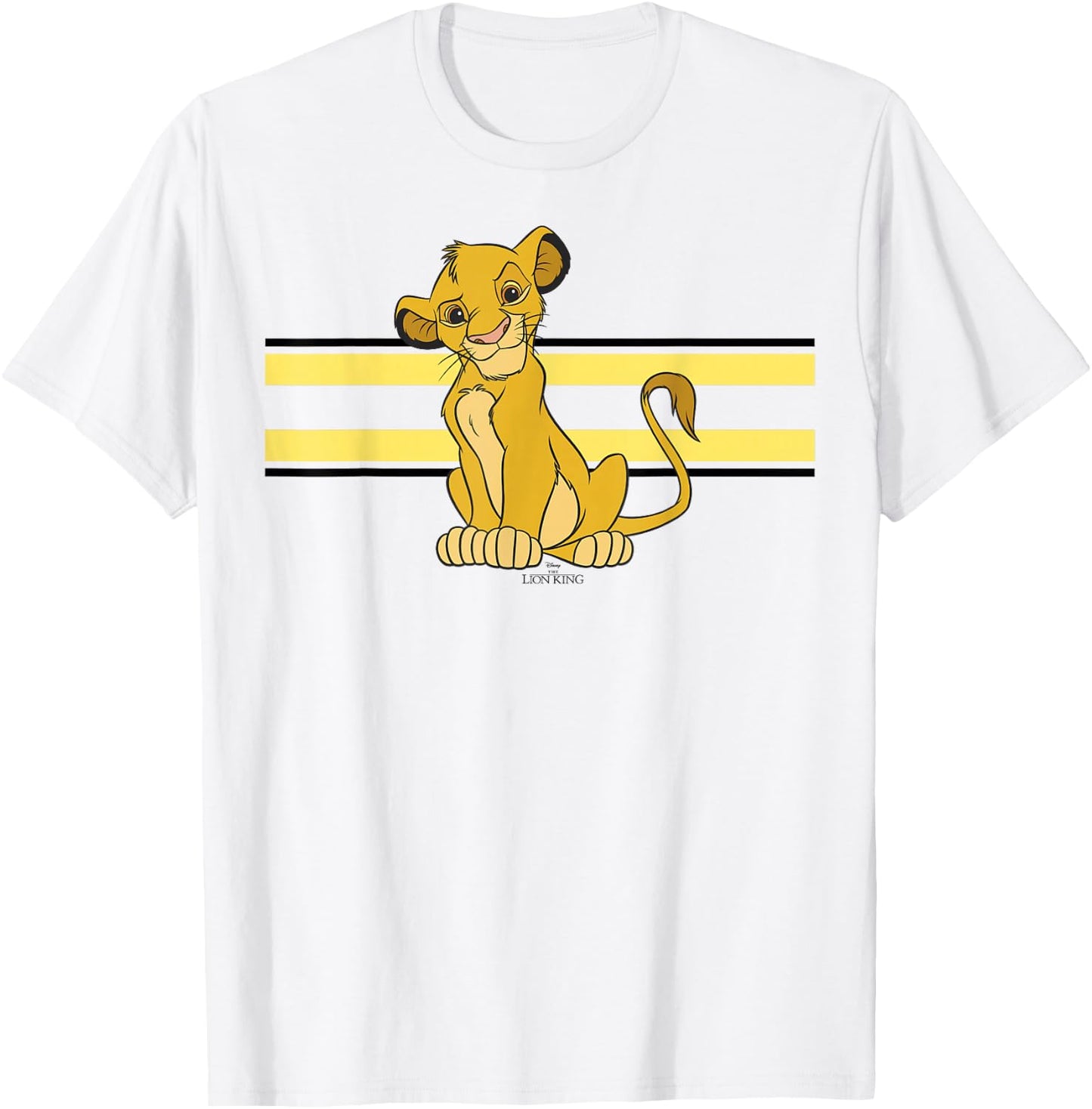 Disney The Lion King Simba Stripe Portrait T-Shirt - T-Shirt | White