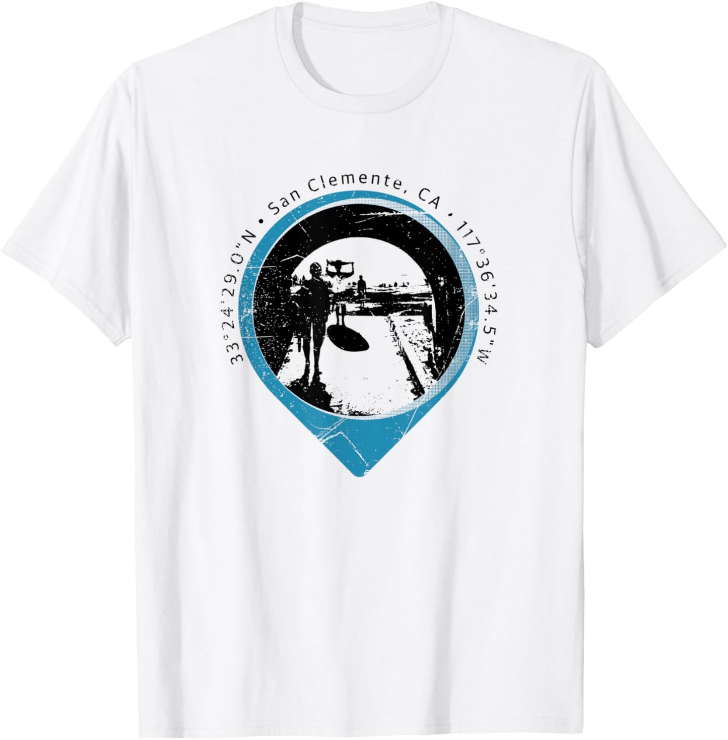 San Clemente California Beach Series - Riviera T-Shirt - T-Shirt | White