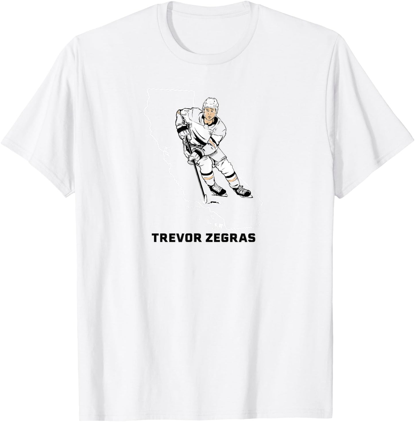 Trevor Zegras: State Star - Anaheim Hockey T-Shirt - T-Shirt | White