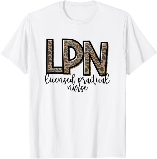 LPN Licensed Practical Nurse Cute Nurse T-Shirt - T-Shirt | White