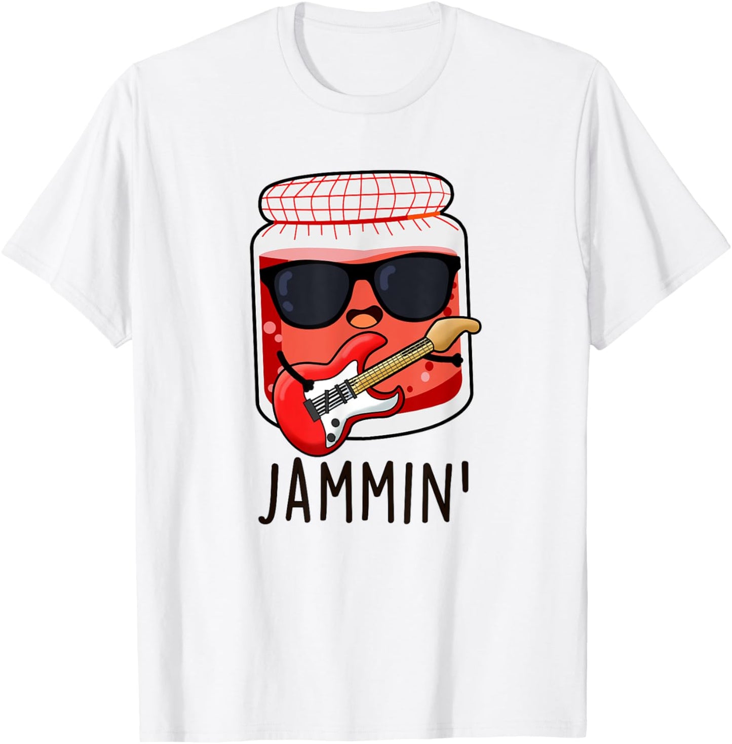 Jammin Funny Jam Pun T-Shirt - T-Shirt | White