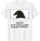 Favorite Sleepshirt Crow, Napping Raven Pajama T-Shirt - T-Shirt | White