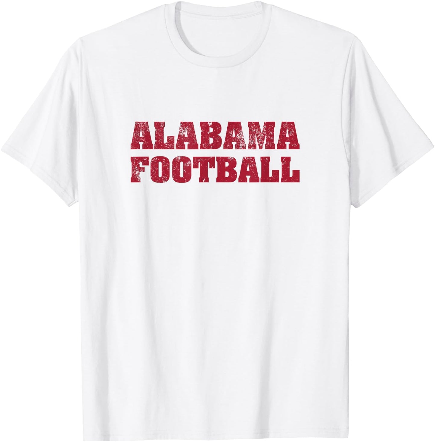 Alabama Football Distressed Vintage T-Shirt - T-Shirt | White