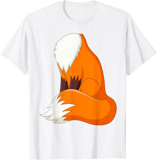 Fox Shirt Adult Kids Men Women Fox Costume T-Shirt - T-Shirt | White