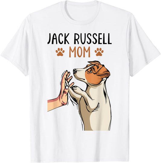 Jack Russell Terrier Mom Cute Dog Mama Funny Women T-Shirt - T-Shirt | White