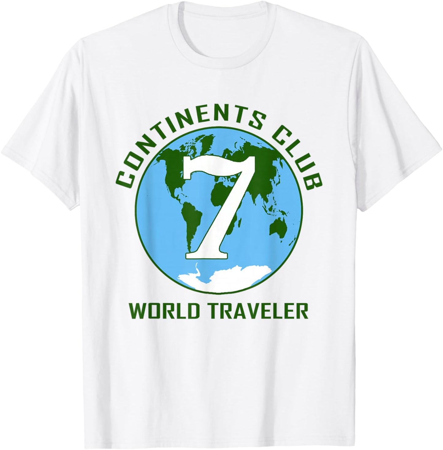 7 Continents World Traveler Club T-Shirt - T-Shirt | White