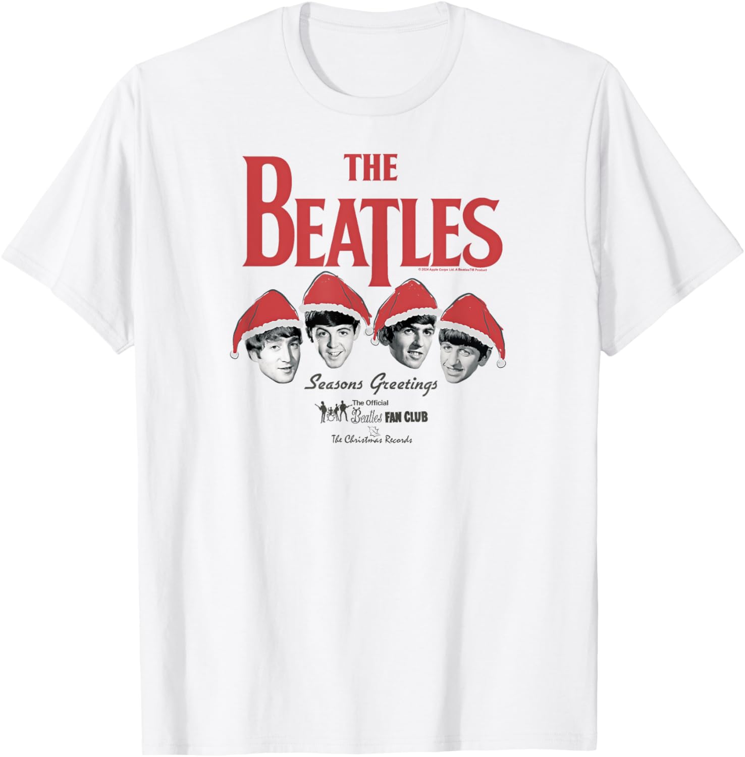 The Beatles - Seasons Greetings Christmas Records T-Shirt - T-Shirt | White
