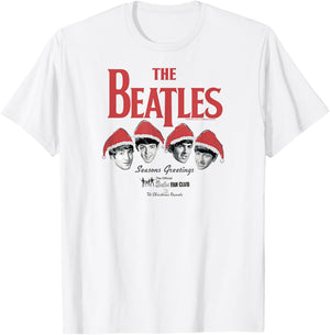 The Beatles - Seasons Greetings Christmas Records T-Shirt - T-Shirt | White