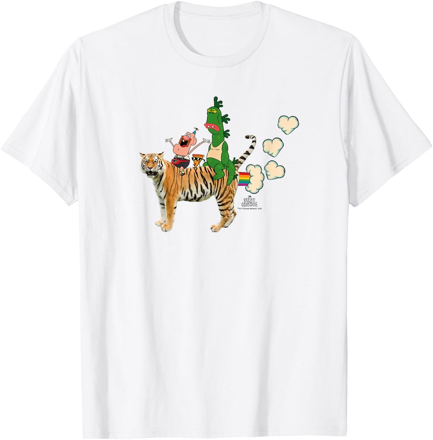 Uncle Grandpa Fart Hearts T-Shirt - T-Shirt | White