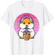 Retro Boba And KPop Shirt Kawaii Hamster K-Pop Merchandise T-Shirt - T-Shirt | White