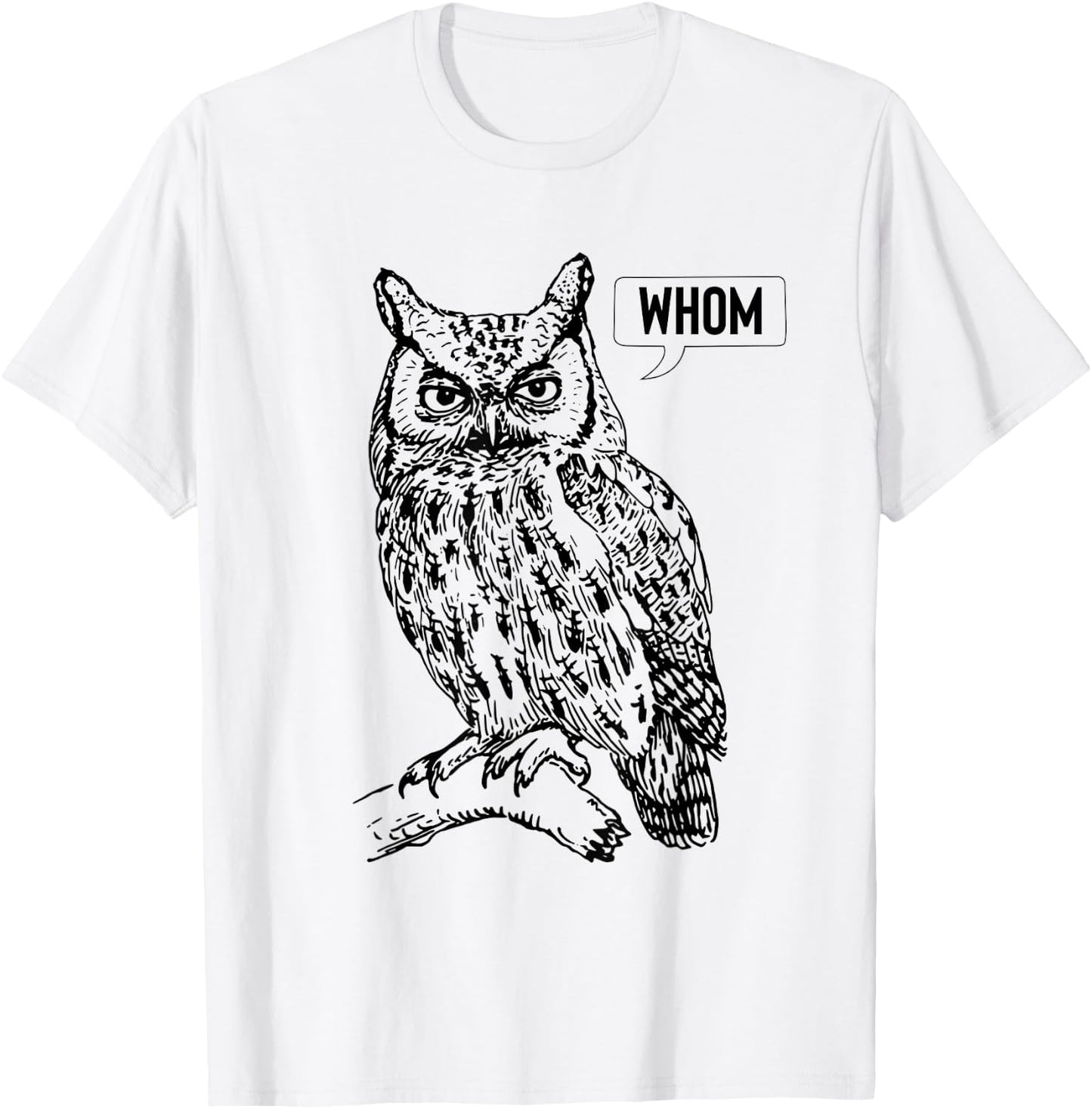 Owl Whom Funny T Shirt T-Shirt - T-Shirt | White