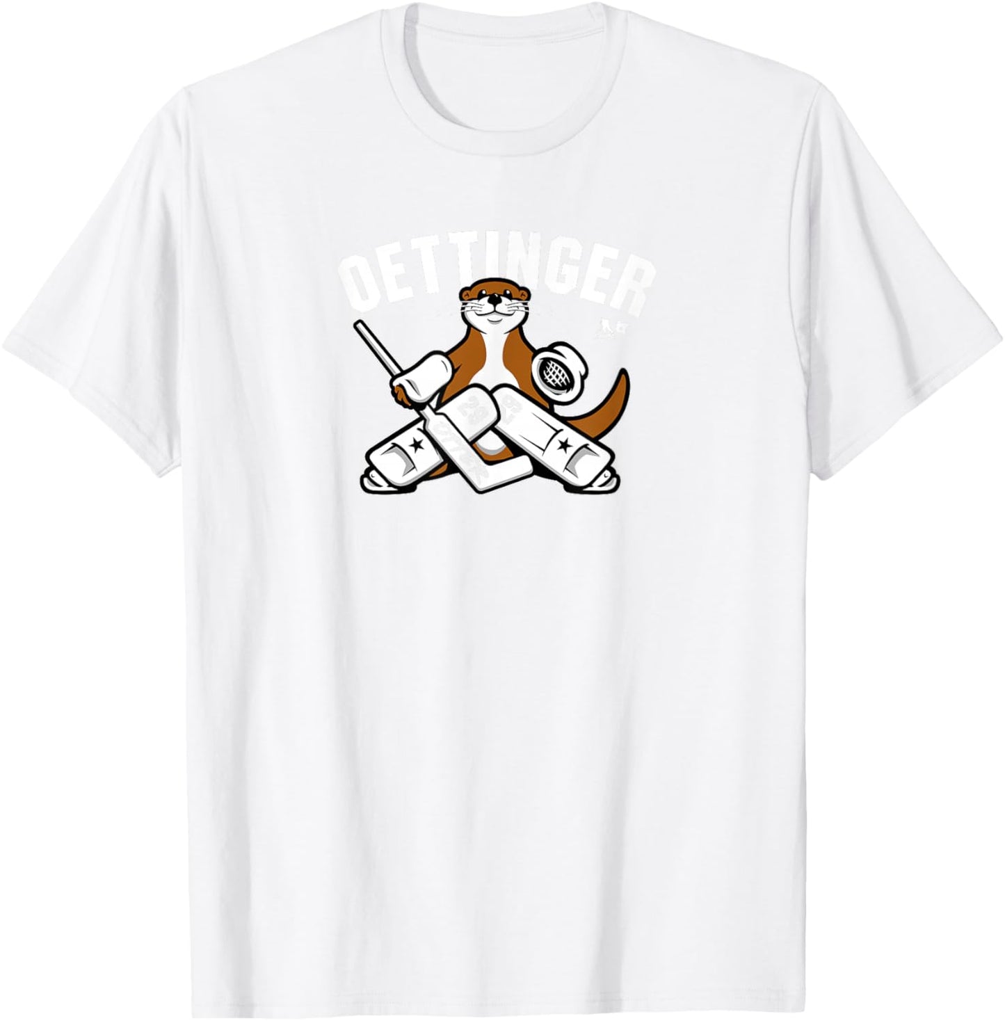 Jake Oettinger: Otter - Dallas Hockey T-Shirt - T-Shirt | White