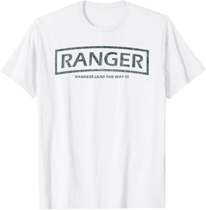 Rangers lead the Way US Military Army T-Shirt - T-Shirt | White