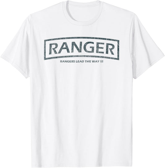 Rangers lead the Way US Military Army T-Shirt - T-Shirt | White