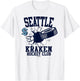 Seattle Kraken Hockey Puck Burst Gray Officially Licensed T-Shirt - T-Shirt | White