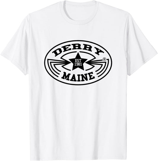 Derry Maine Shirt Horror Fiction Gift Readers T-Shirt - T-Shirt | White