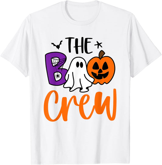 Halloween The Boo Crew Cute Ghost Spooky Family Matching T-Shirt - T-Shirt | White