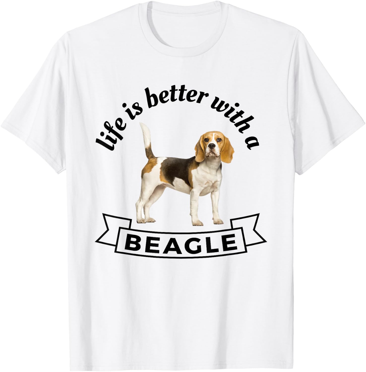 Life is Better With a Beagle T-Shirt - T-Shirt | White
