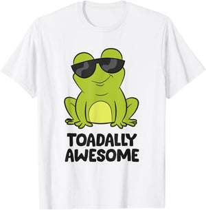 Toadally Awesome Funny Frog Saying Funny Toads T-Shirt - T-Shirt | White