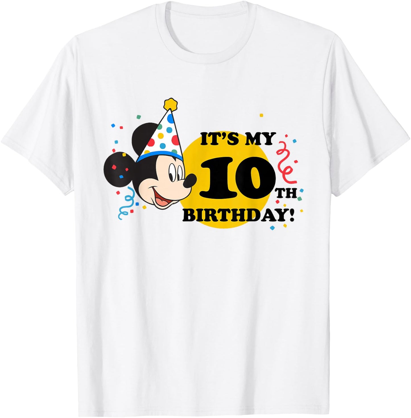 Disney Mickey Mouse 10th Birthday T-Shirt - T-Shirt | White