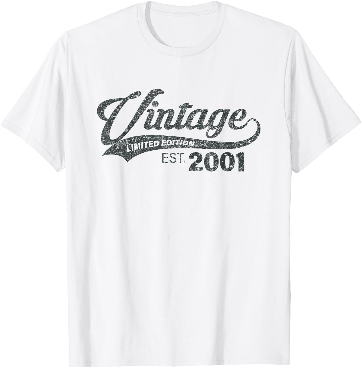 Vintage 2001 Cool 24 Year Old Bday 24th Birthday Men Women T-Shirt - T-Shirt | White