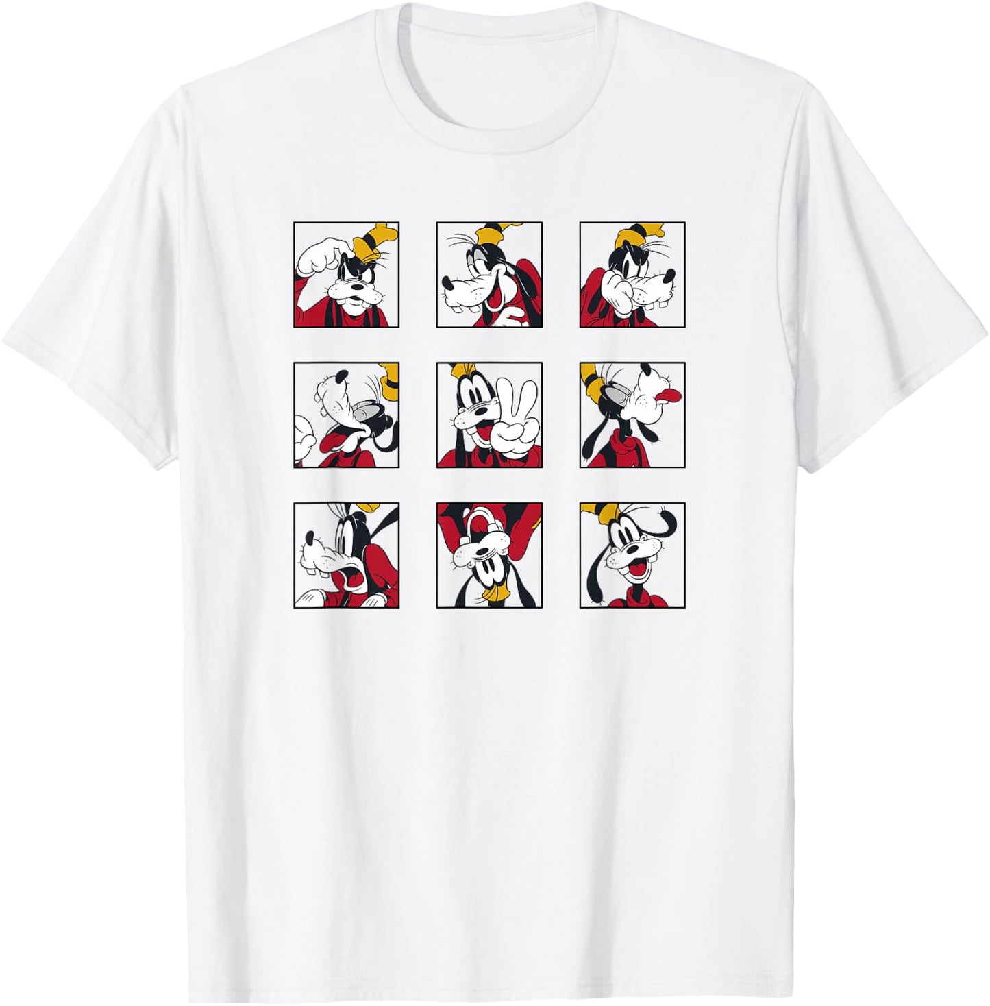 Disney Mickey And Friends Classic Goofy Expressions Box Up T-Shirt - T-Shirt | White