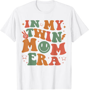 In My Twin Mom Era Baby Announcement New Mom Mother's Day T-Shirt - T-Shirt | White