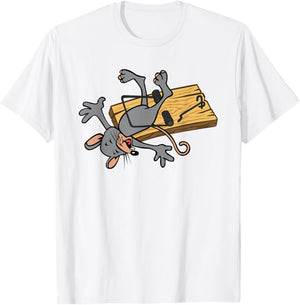 Funny Mouse Trap T-Shirt - T-Shirt | White