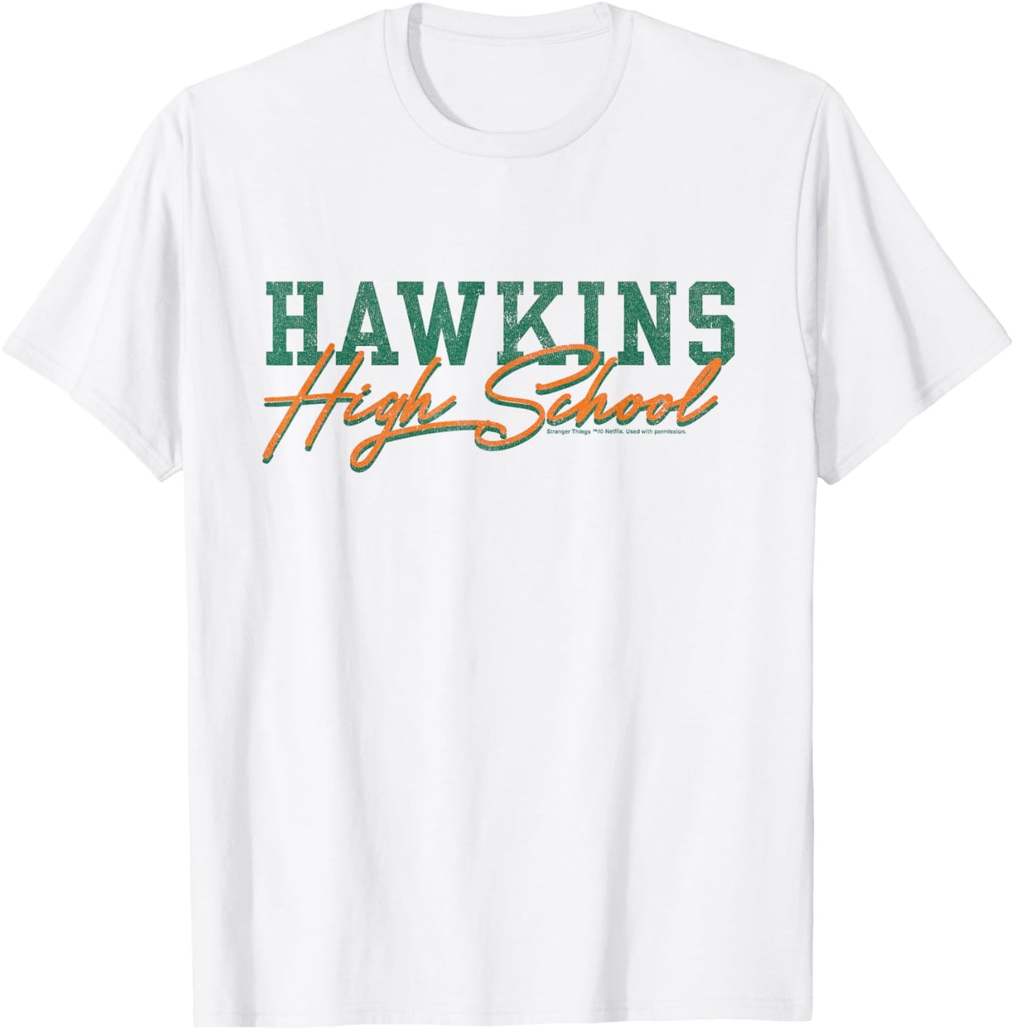 Stranger Things Hawkins High School Retro Logo T-Shirt - T-Shirt | White