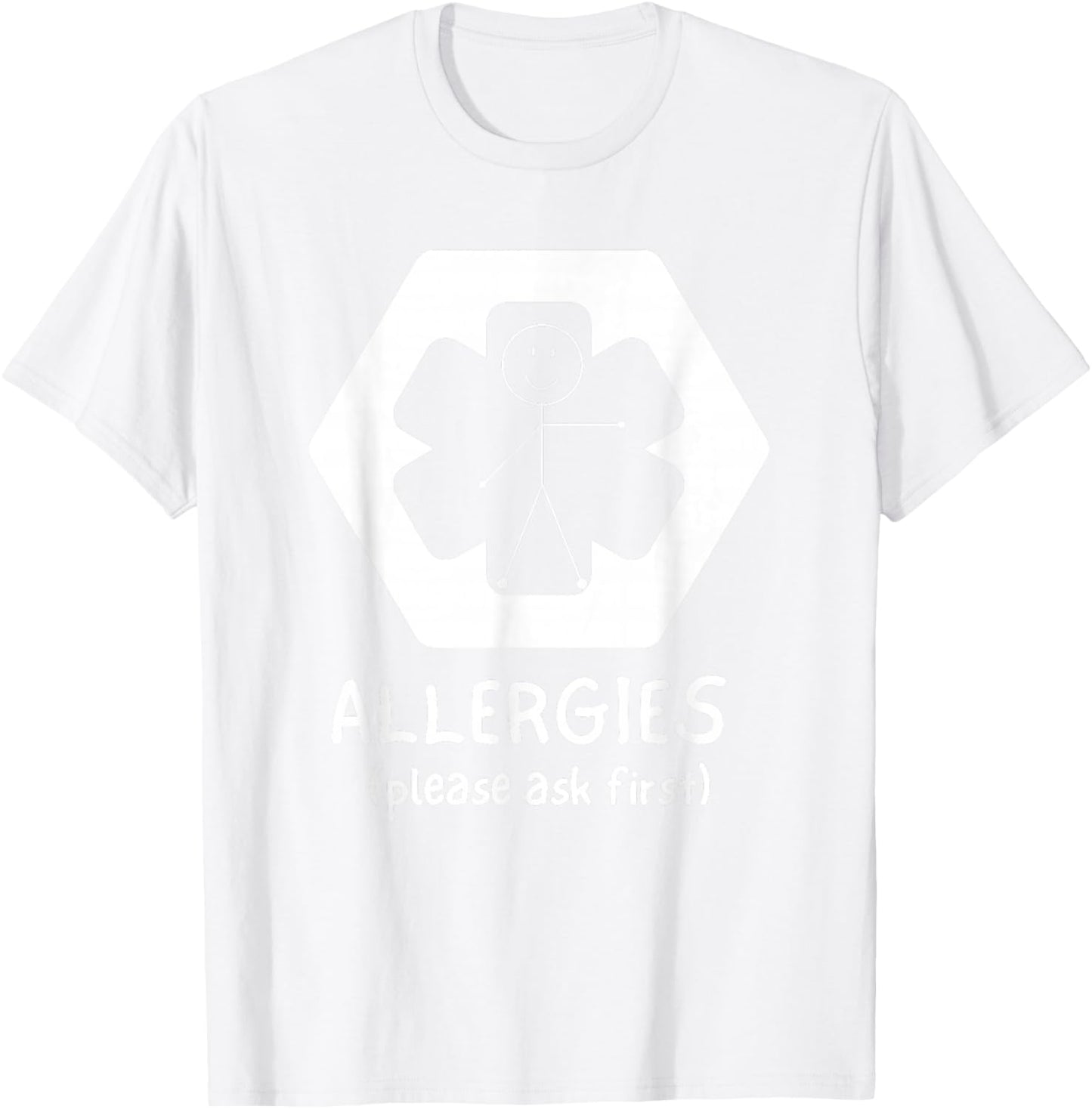 KID's ALLERGY ALERT | ALLERGIES PLEASE ASK FIRST T-Shirt - T-Shirt | White