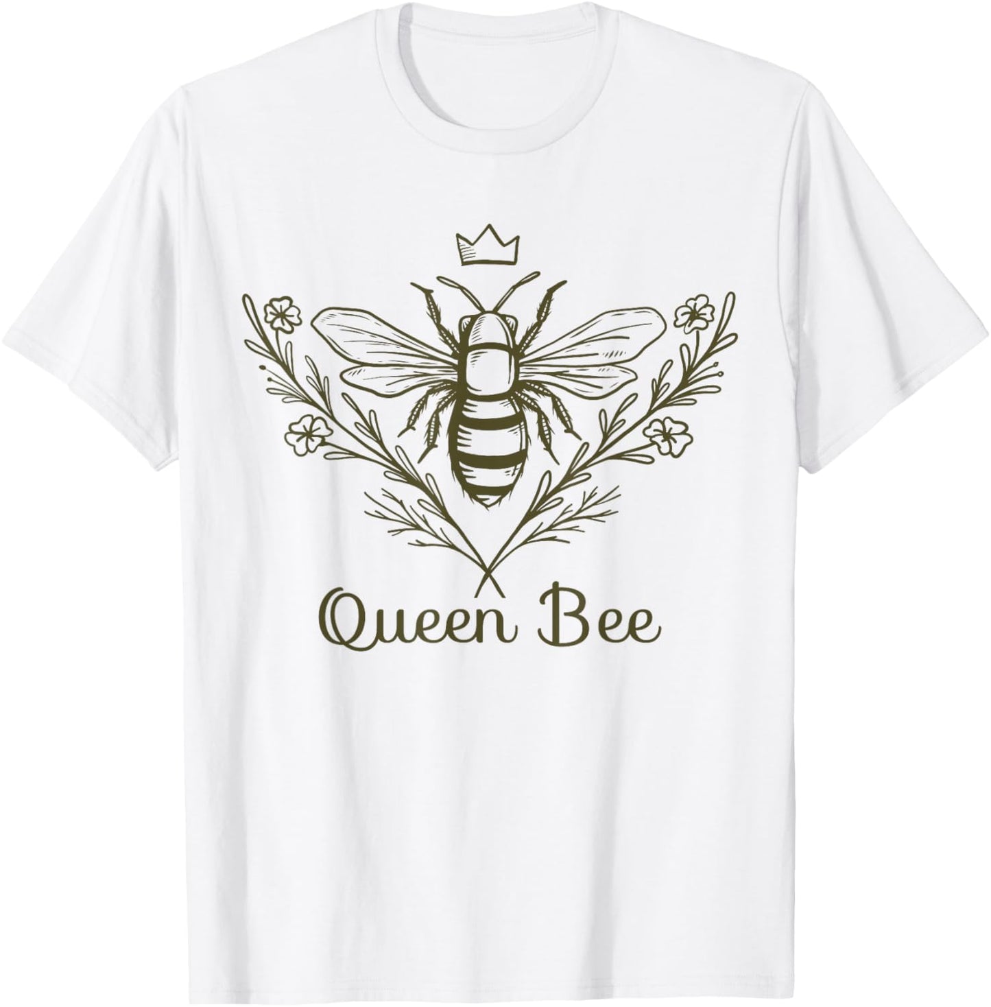Queen Bee Shirt Honey Bee Keeper Outfit Beekeeping T-Shirt - T-Shirt | White